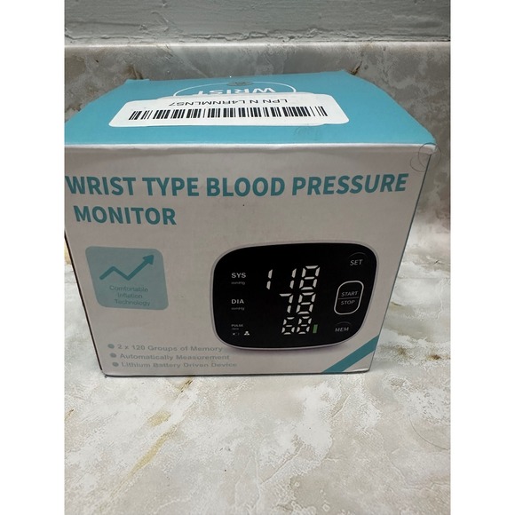 Wrist Type Blood Pressure Monitor Digital Automatic Portable Health - Picture 1 of 3